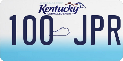 KY license plate 100JPR