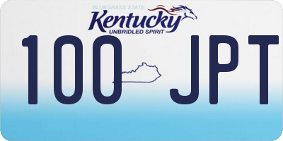 KY license plate 100JPT