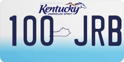 KY license plate 100JRB