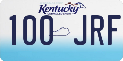 KY license plate 100JRF