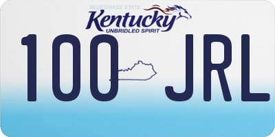 KY license plate 100JRL
