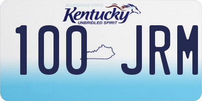 KY license plate 100JRM