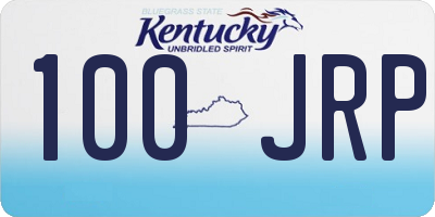 KY license plate 100JRP