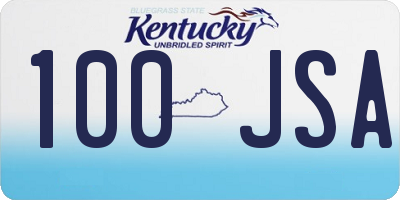 KY license plate 100JSA