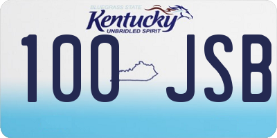 KY license plate 100JSB