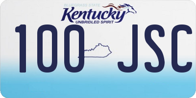 KY license plate 100JSC
