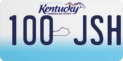 KY license plate 100JSH