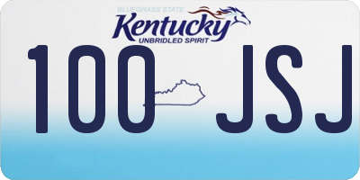 KY license plate 100JSJ