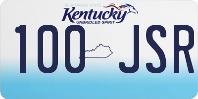KY license plate 100JSR