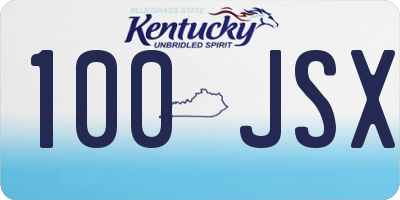 KY license plate 100JSX