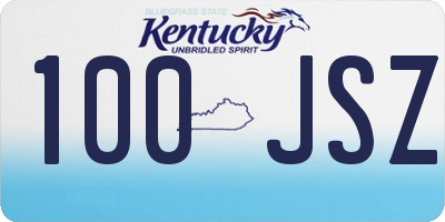 KY license plate 100JSZ