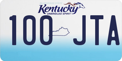 KY license plate 100JTA