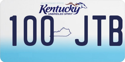 KY license plate 100JTB