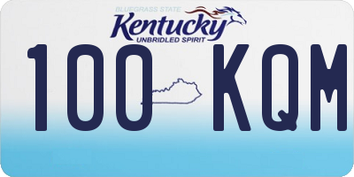 KY license plate 100KQM