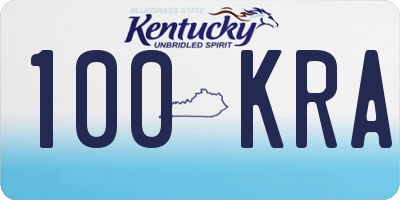KY license plate 100KRA