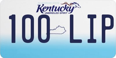 KY license plate 100LIP