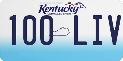 KY license plate 100LIV
