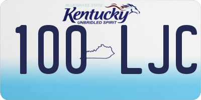 KY license plate 100LJC