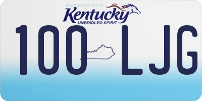 KY license plate 100LJG