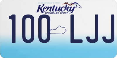 KY license plate 100LJJ