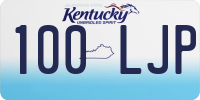 KY license plate 100LJP