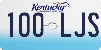 KY license plate 100LJS