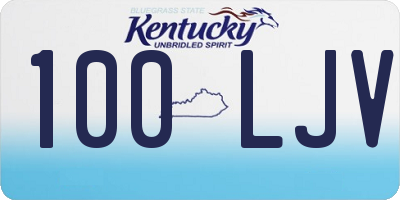 KY license plate 100LJV
