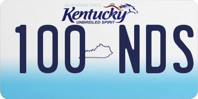 KY license plate 100NDS