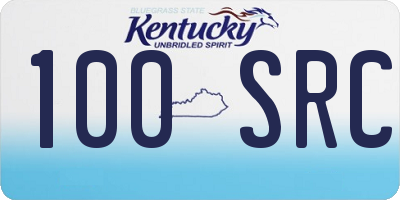 KY license plate 100SRC