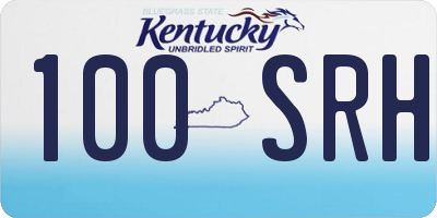 KY license plate 100SRH