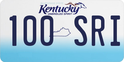 KY license plate 100SRI