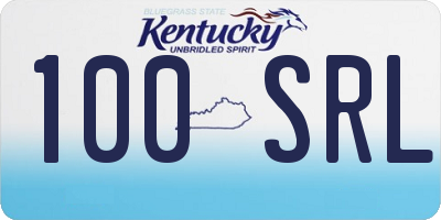 KY license plate 100SRL