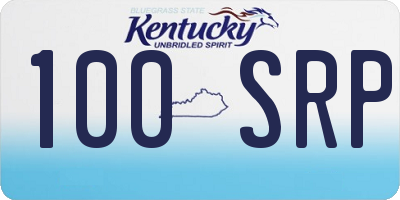 KY license plate 100SRP