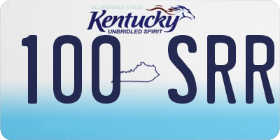 KY license plate 100SRR