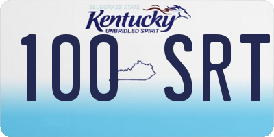 KY license plate 100SRT