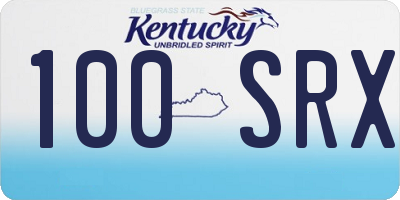 KY license plate 100SRX