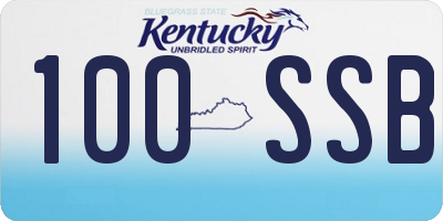 KY license plate 100SSB