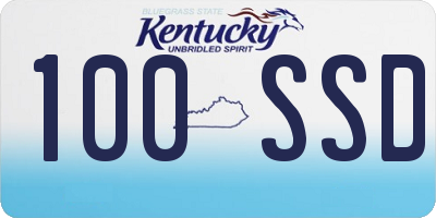 KY license plate 100SSD