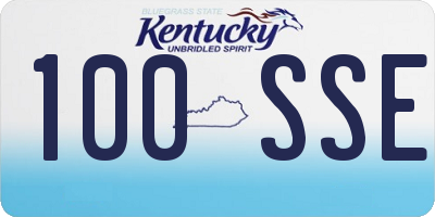 KY license plate 100SSE