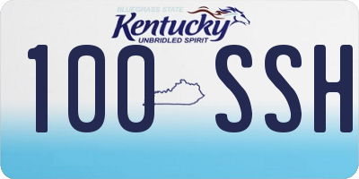 KY license plate 100SSH