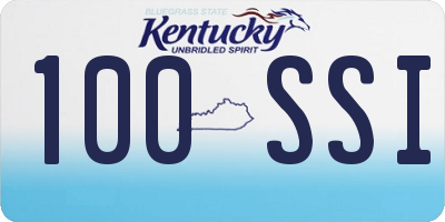 KY license plate 100SSI