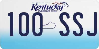 KY license plate 100SSJ
