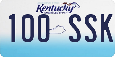 KY license plate 100SSK