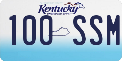 KY license plate 100SSM