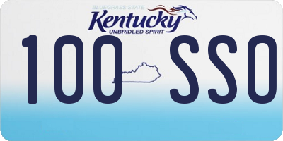 KY license plate 100SSO