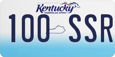 KY license plate 100SSR
