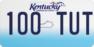 KY license plate 100TUT