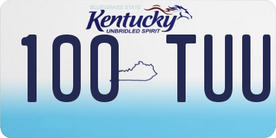 KY license plate 100TUU
