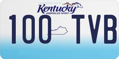 KY license plate 100TVB
