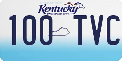 KY license plate 100TVC